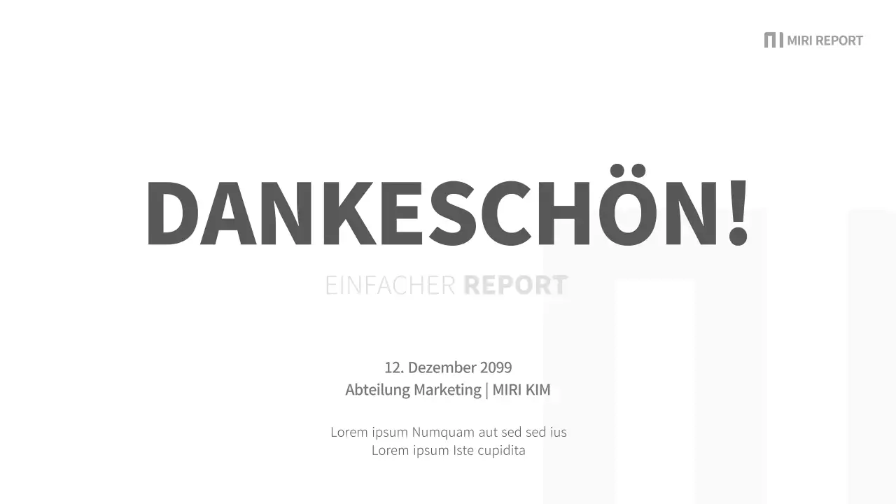 Ein einfacher Unternehmensbericht in Schwarz und Grau