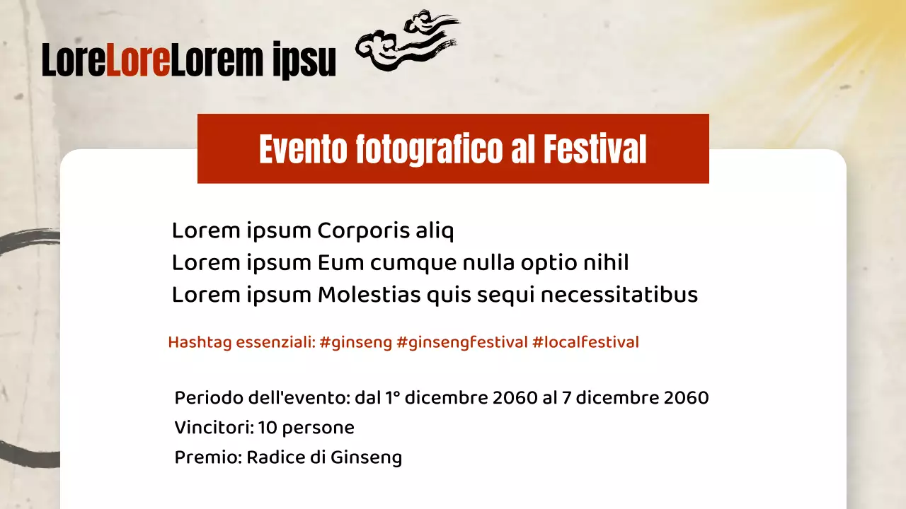 Guida alla tradizionale festa del ginseng rosso e beige