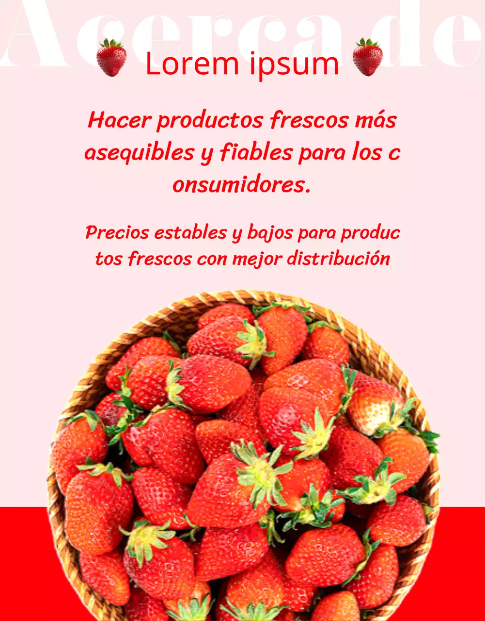 Promover la venta de herramientas de fresas rojas y bonitas