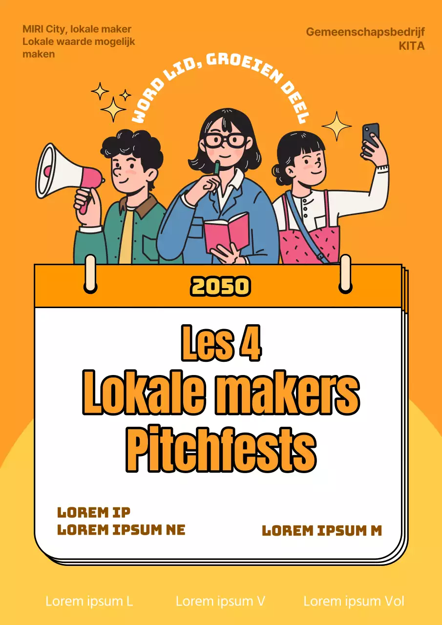 Bevorder een kitscherige presentatie in geel en oranje