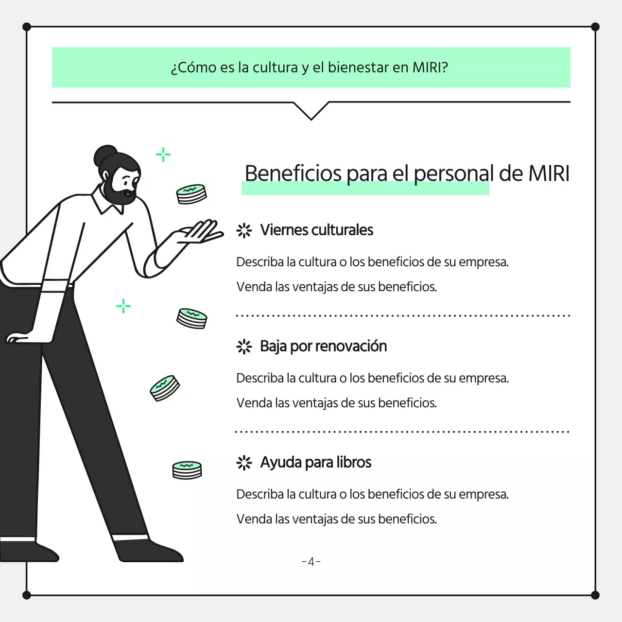 Membrete promocional minimalista de empresa en chartreuse y negro