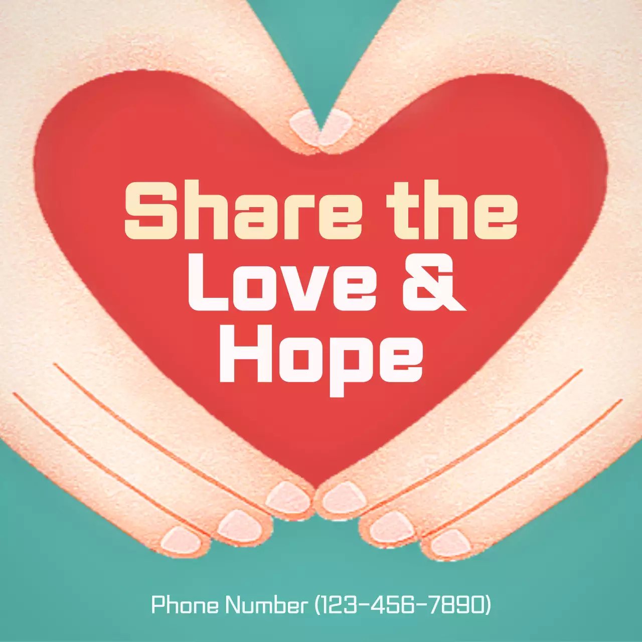 Red Simple Love Promotion Social Media Post