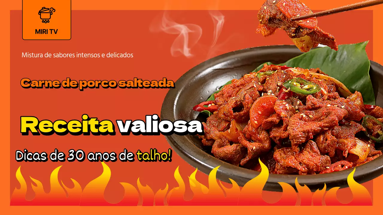 Sobre esta receita simples de salteado vermelho e laranja