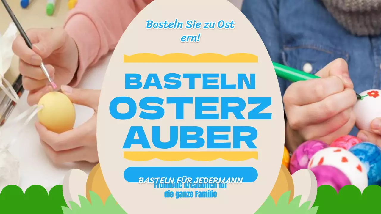 Blau-gelbe Kitsch-Ostereier Anleitung