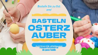 Blau-gelbe Kitsch-Ostereier Anleitung