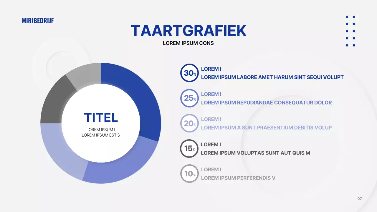Een grijze, eenvoudige bedrijfspresentatie