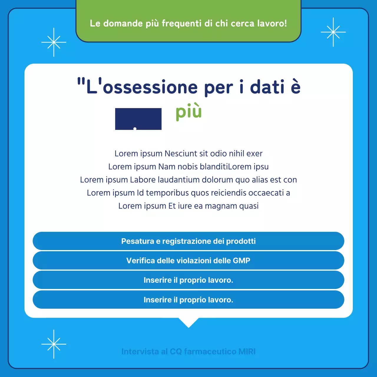 A proposito dell'intervista kitsch in blu e chartreuse