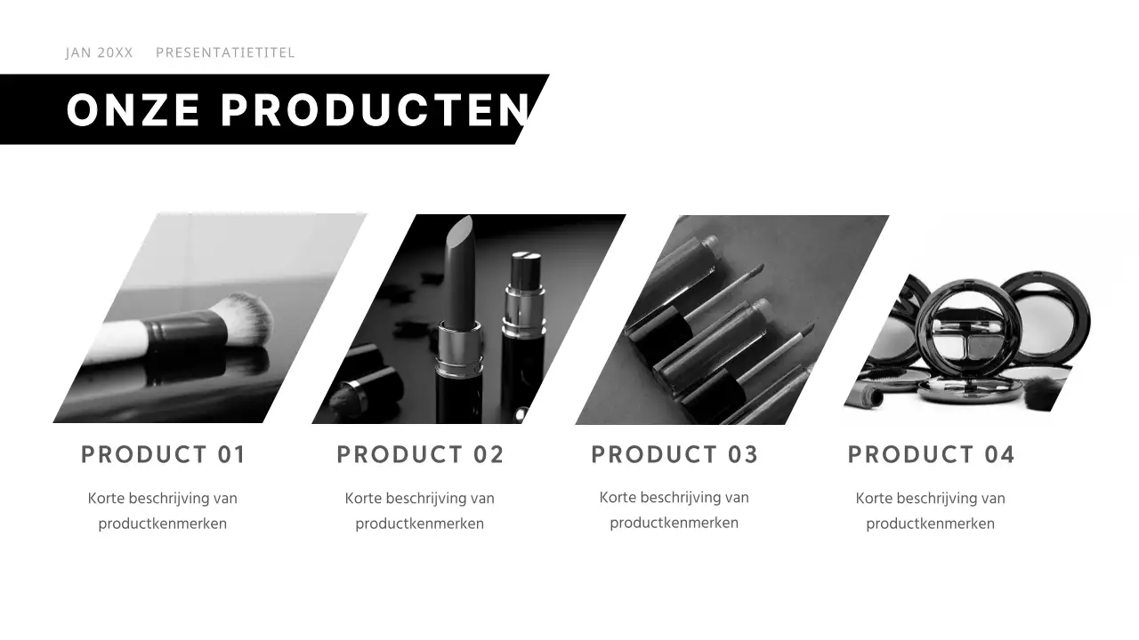 Zwart-wit modern zakelijk voorstel