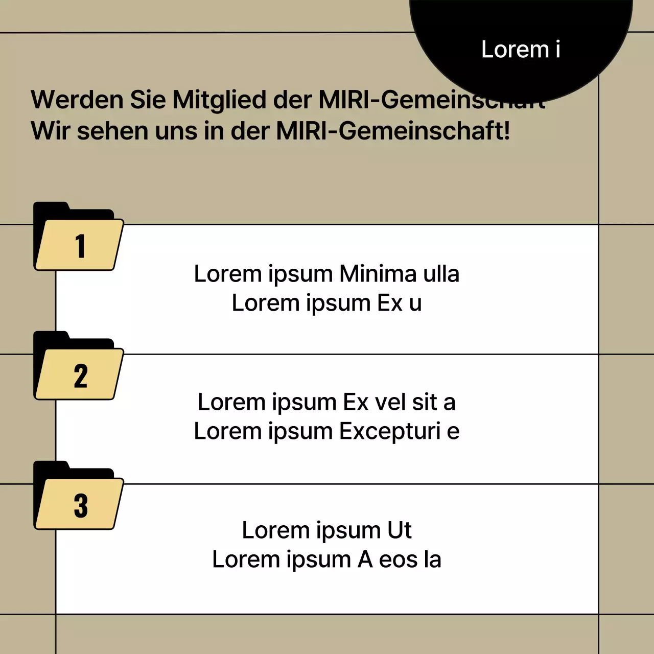 Förderung einer modernen Community-Einstellung in Beige und Schwarz