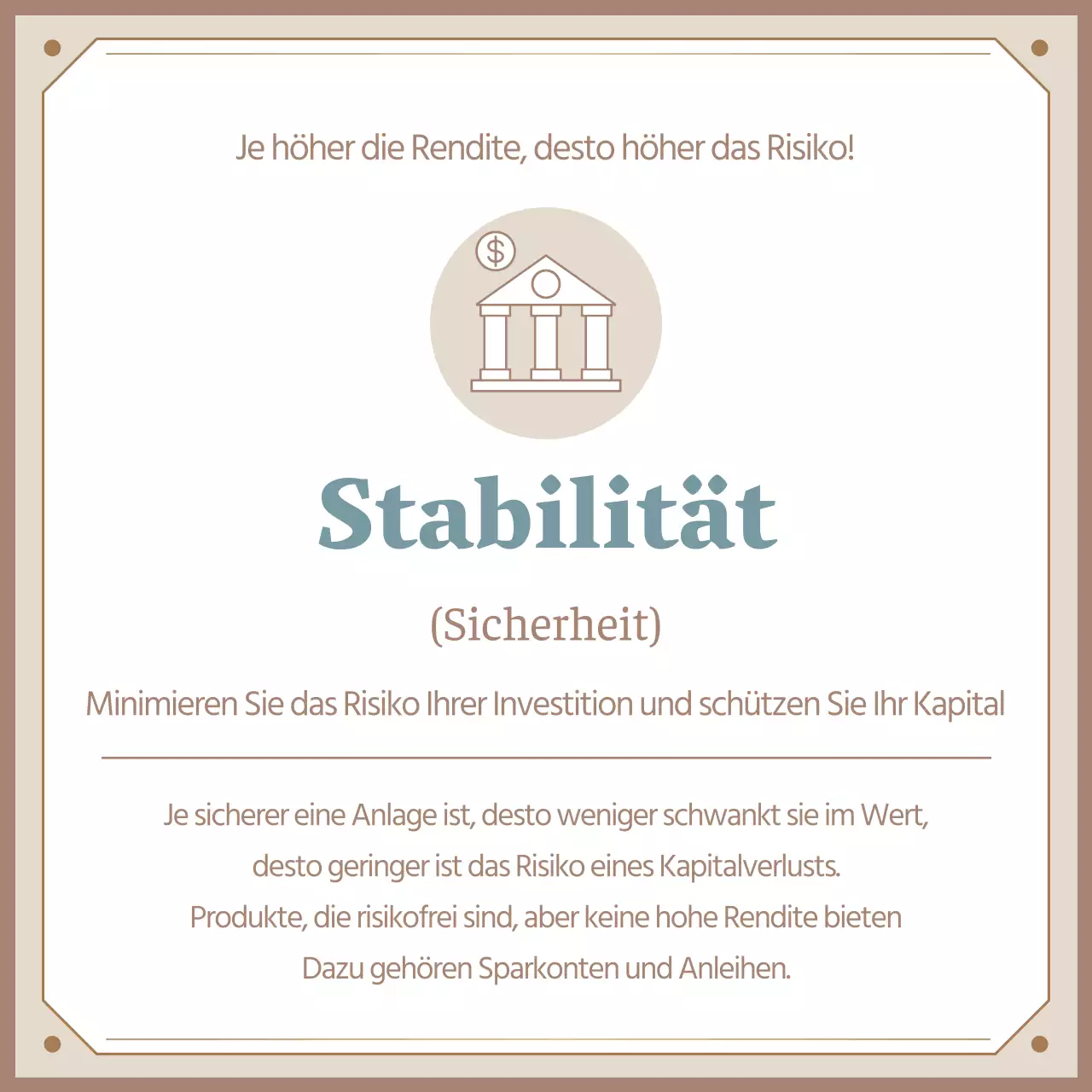 Über die drei Grundsätze der beigen, luxuriösen Finanzen