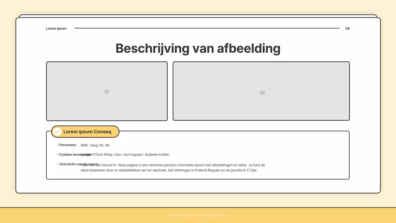 Een eenvoudige geel-witte nieuwsbriefpost van het welzijnskantoor