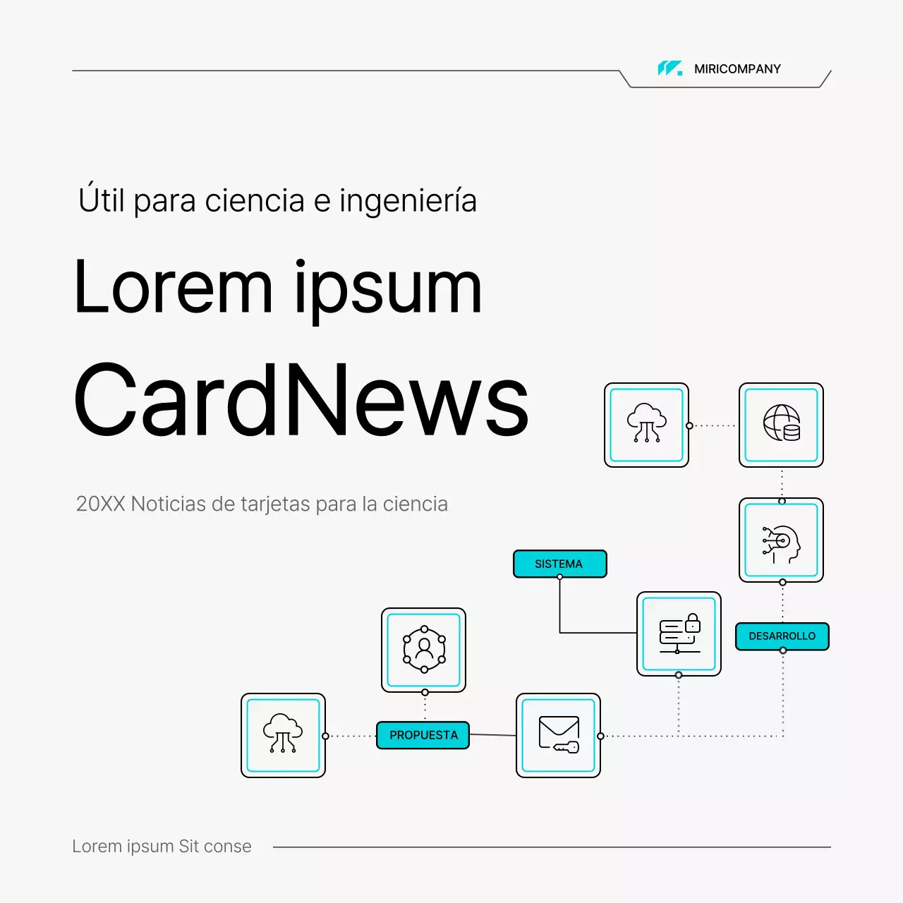 Informe sobre el concepto de circuito de ingeniería simple azul claro