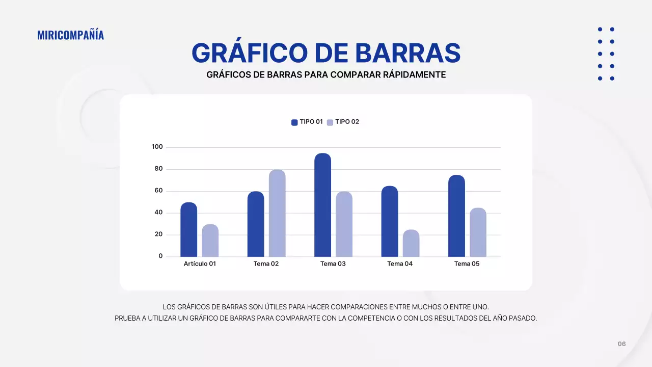 Una presentación empresarial gris y sencilla