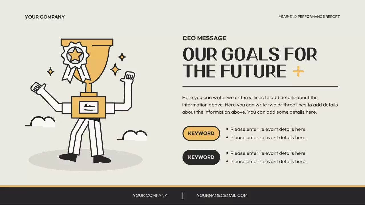 베이지 미니멀 수익 보고서 프레젠테이션