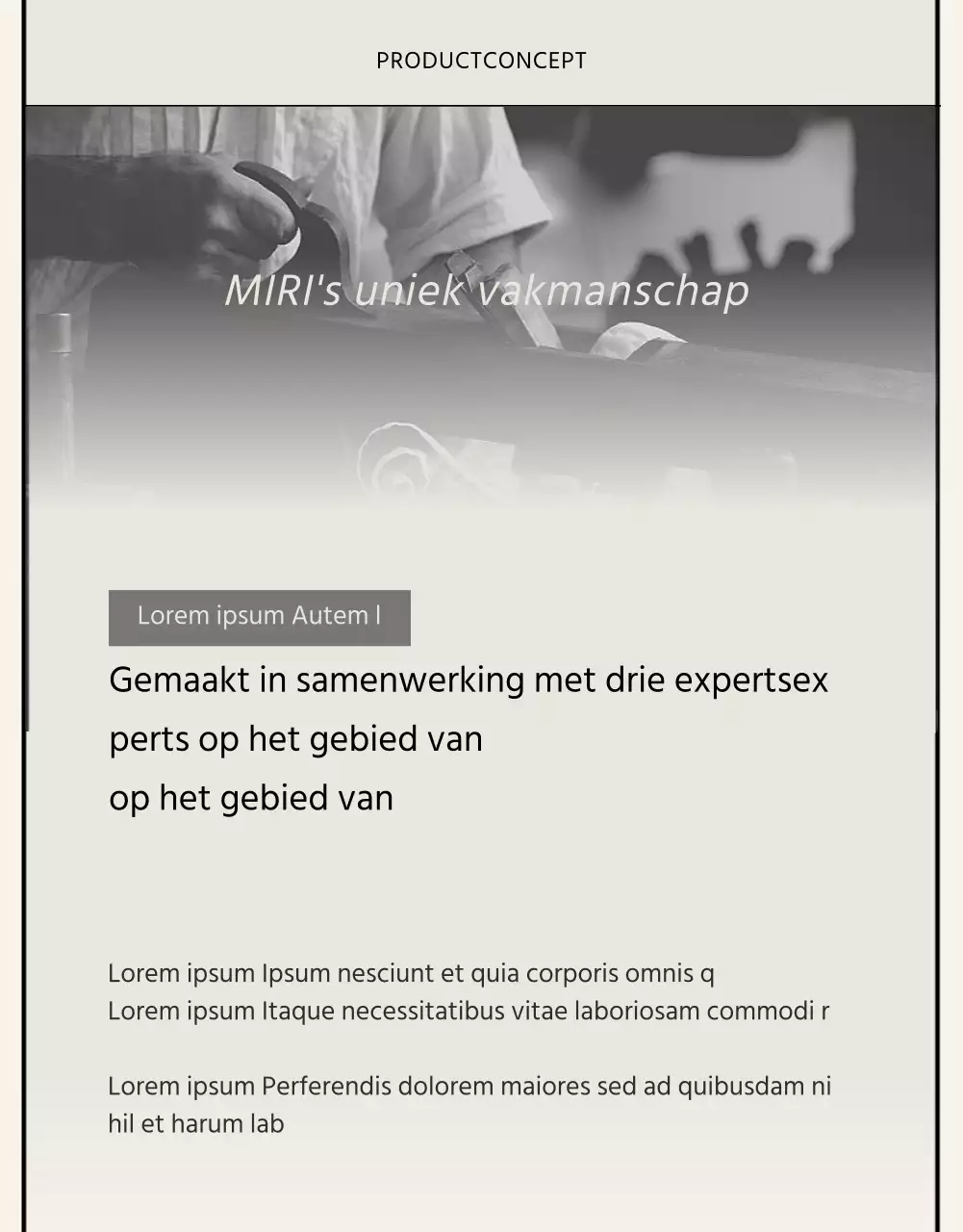 Basisstijl in zwart en beige Merkverklaring handel