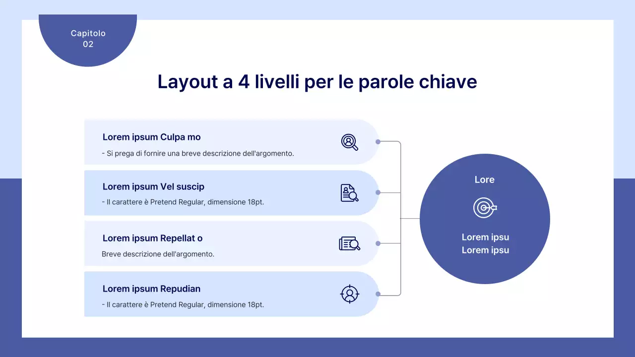 Un semplice business plan in blu