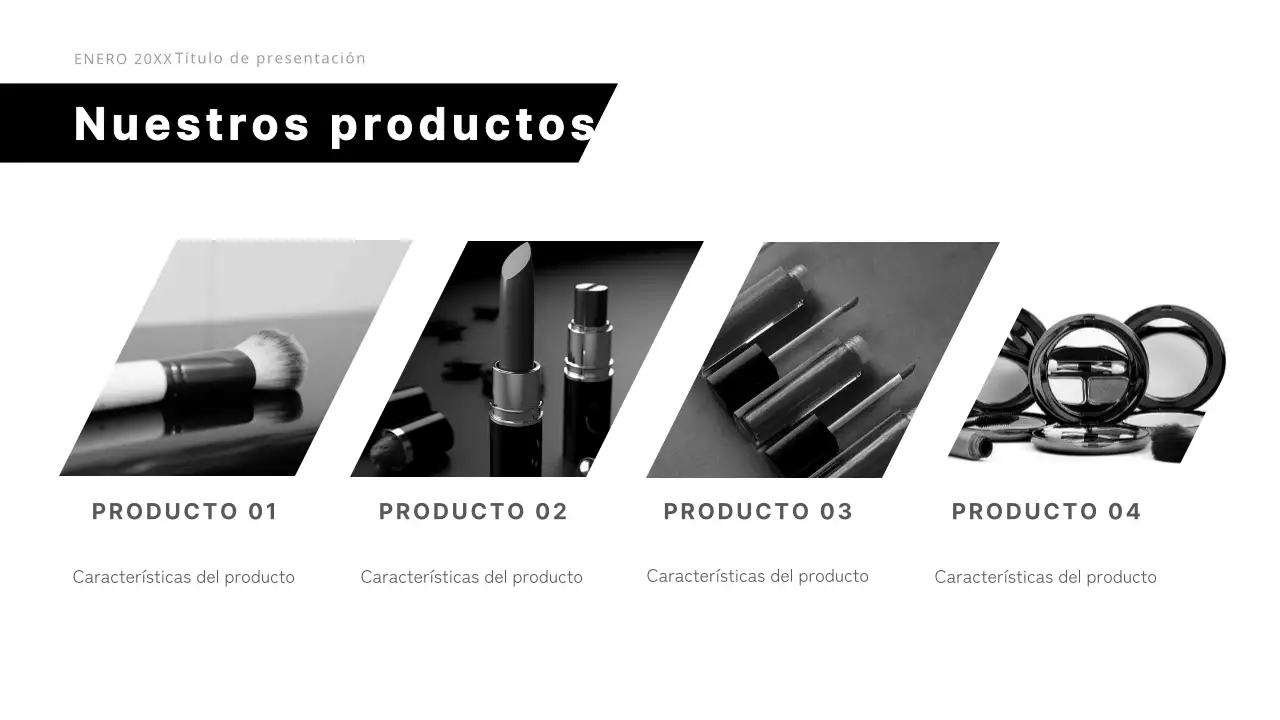 Propuesta de negocio moderna en blanco y negro