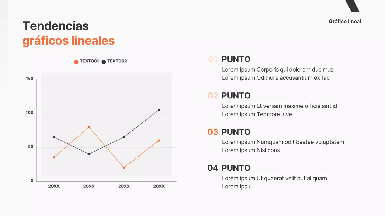 Una sencilla propuesta empresarial en naranja y blanco y negro