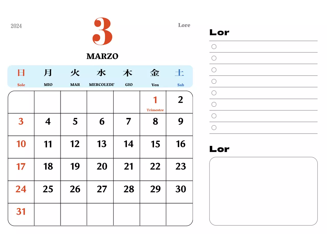Sottobicchieri retrò rossi e blu calendario della memoria