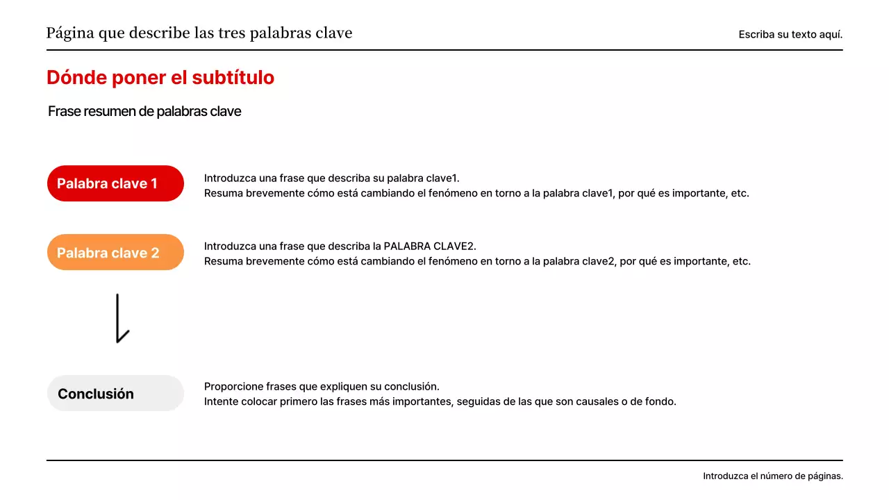Una presentación básica en rojo y gris