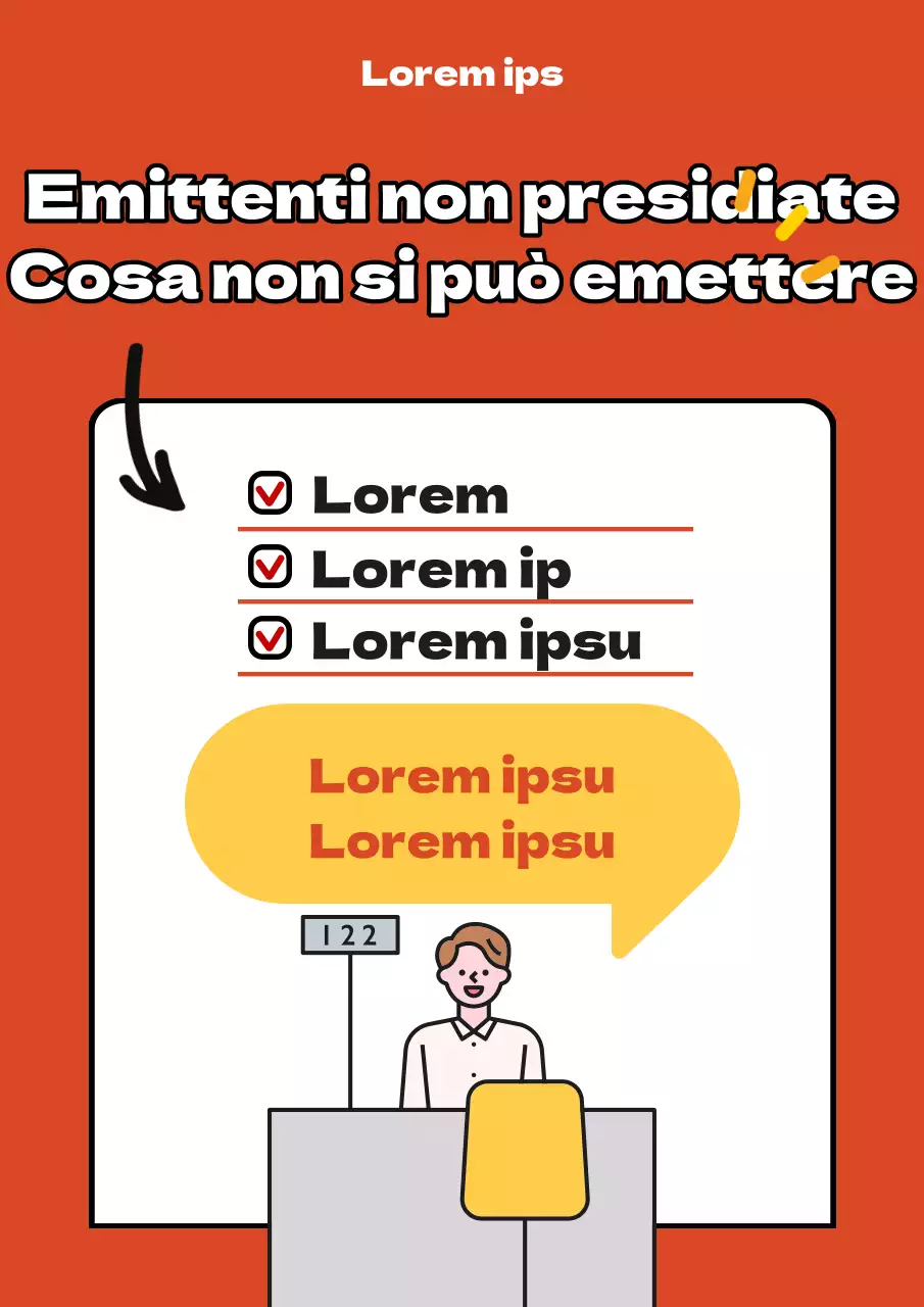 Semplici annunci di centri comunitari arancioni e gialli