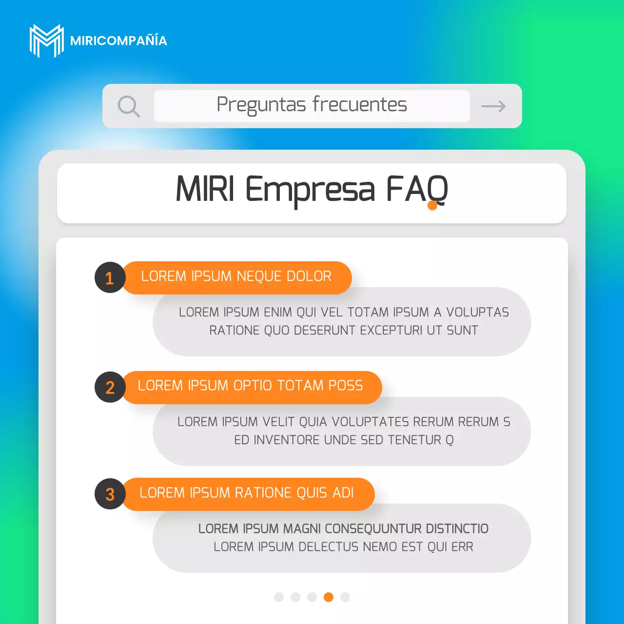 Un sencillo libro de empresa azul y fluorescente