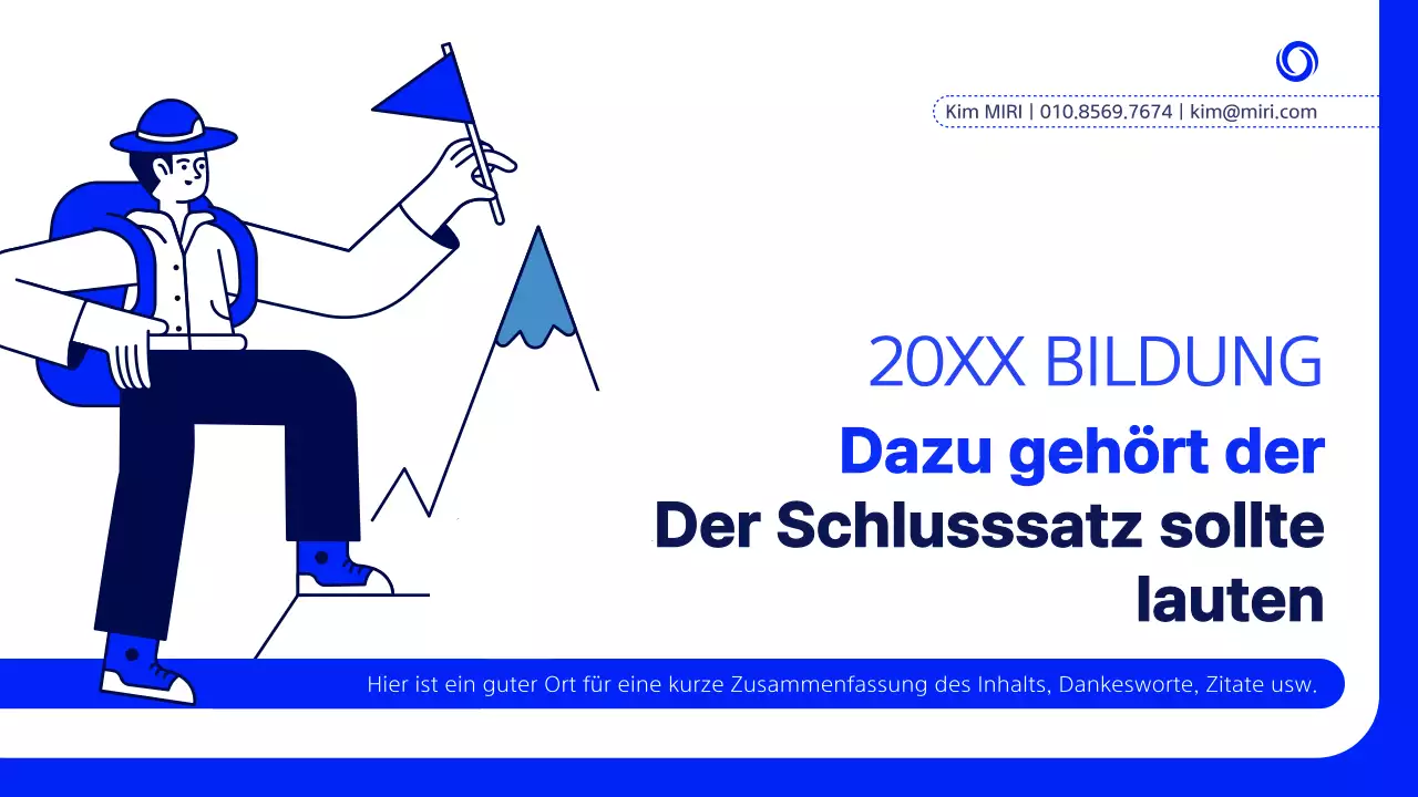 Ein moderner, marineblauer und weißer entwässerungstechnischer Bericht