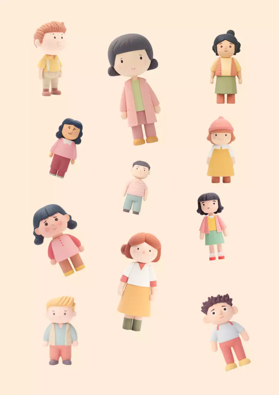 Menschliche 3D-Figuren