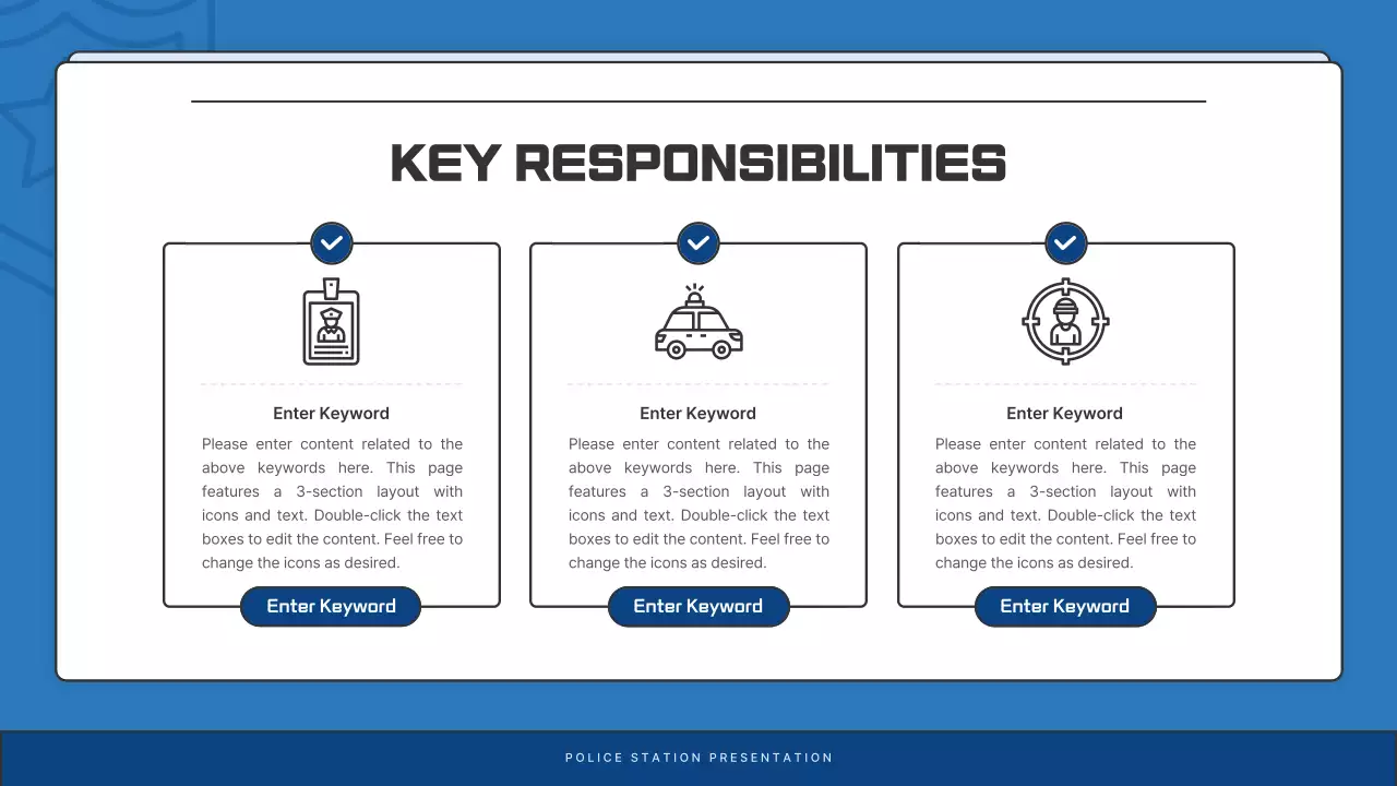Blue Modern Police Newsletter Presentation