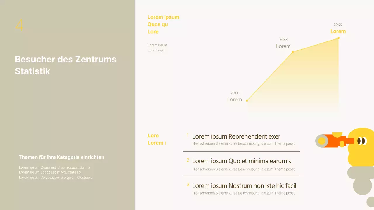 Ein einfacher Leistungsbericht zum Jahresende in Gelb und Beige
