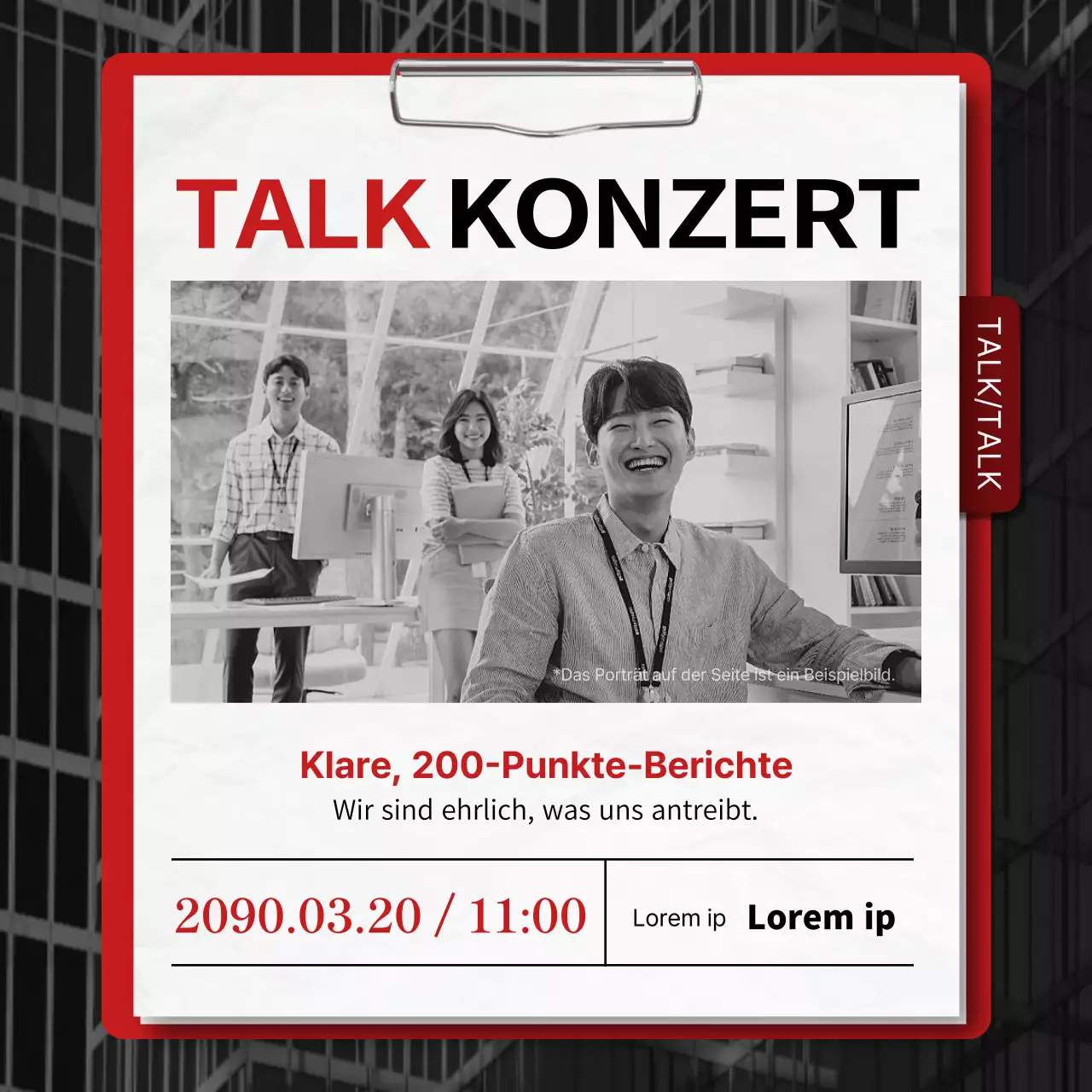 Förderung eines einfachen rot-blauen Gesprächskonzerts