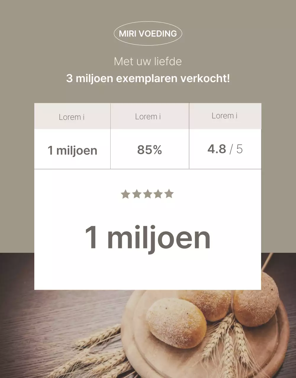 Een eenvoudig product in beige en bruin promoten