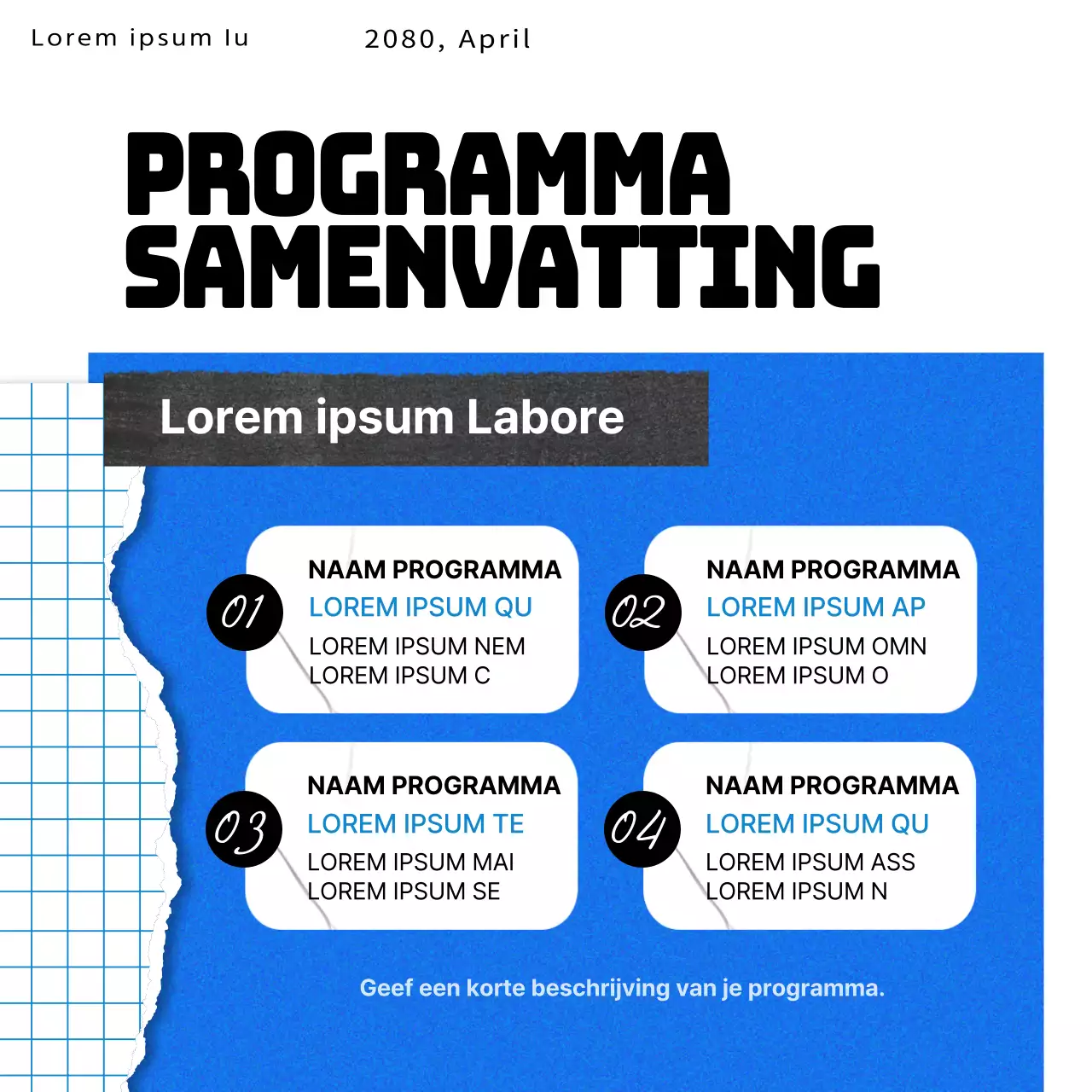 Promoot oranje en blauwe wandelconcerten