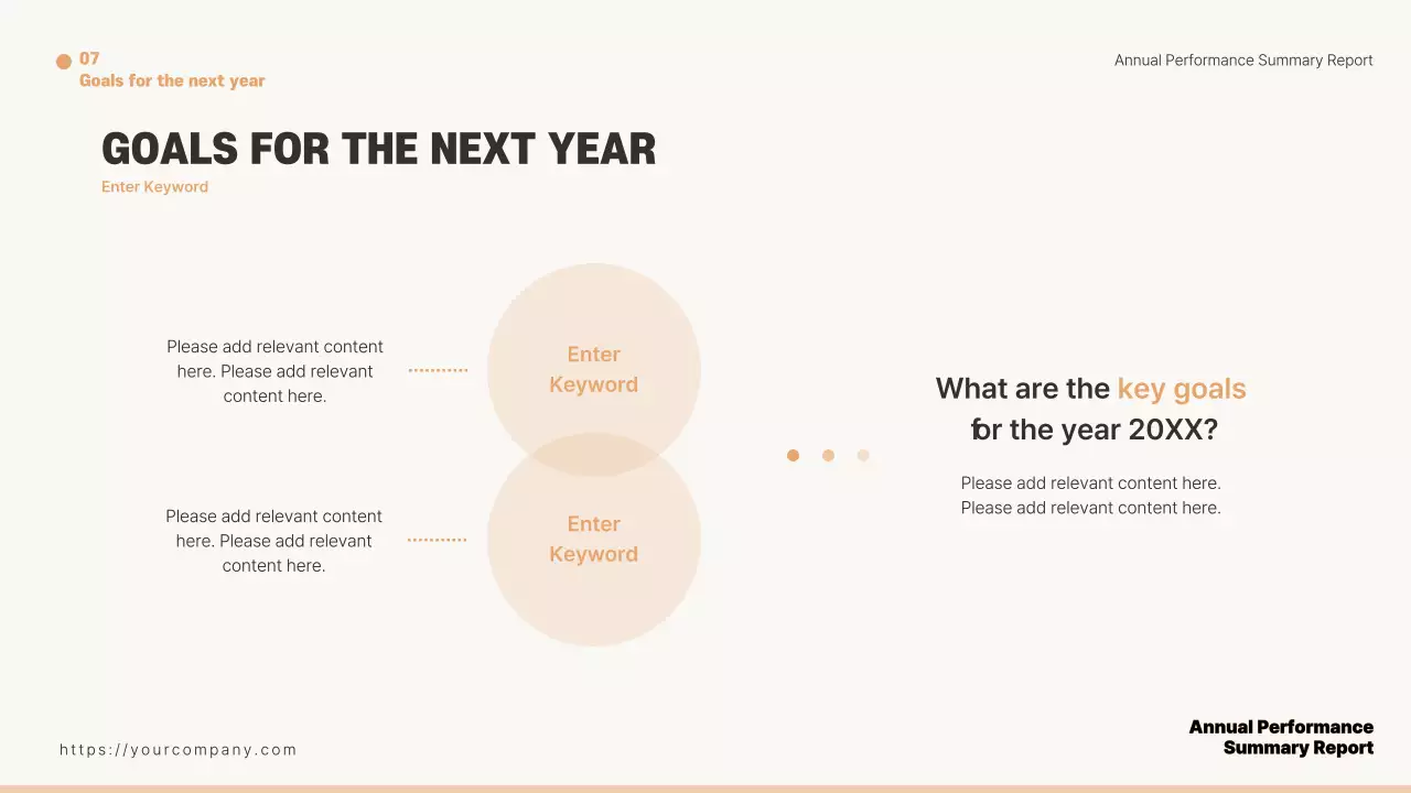 베이지 미니멀 퍼포먼스 리포트 프레젠테이션
