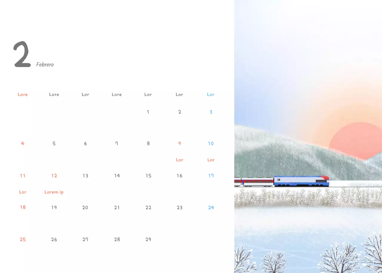 Simpáticos calendarios con adorables ilustraciones