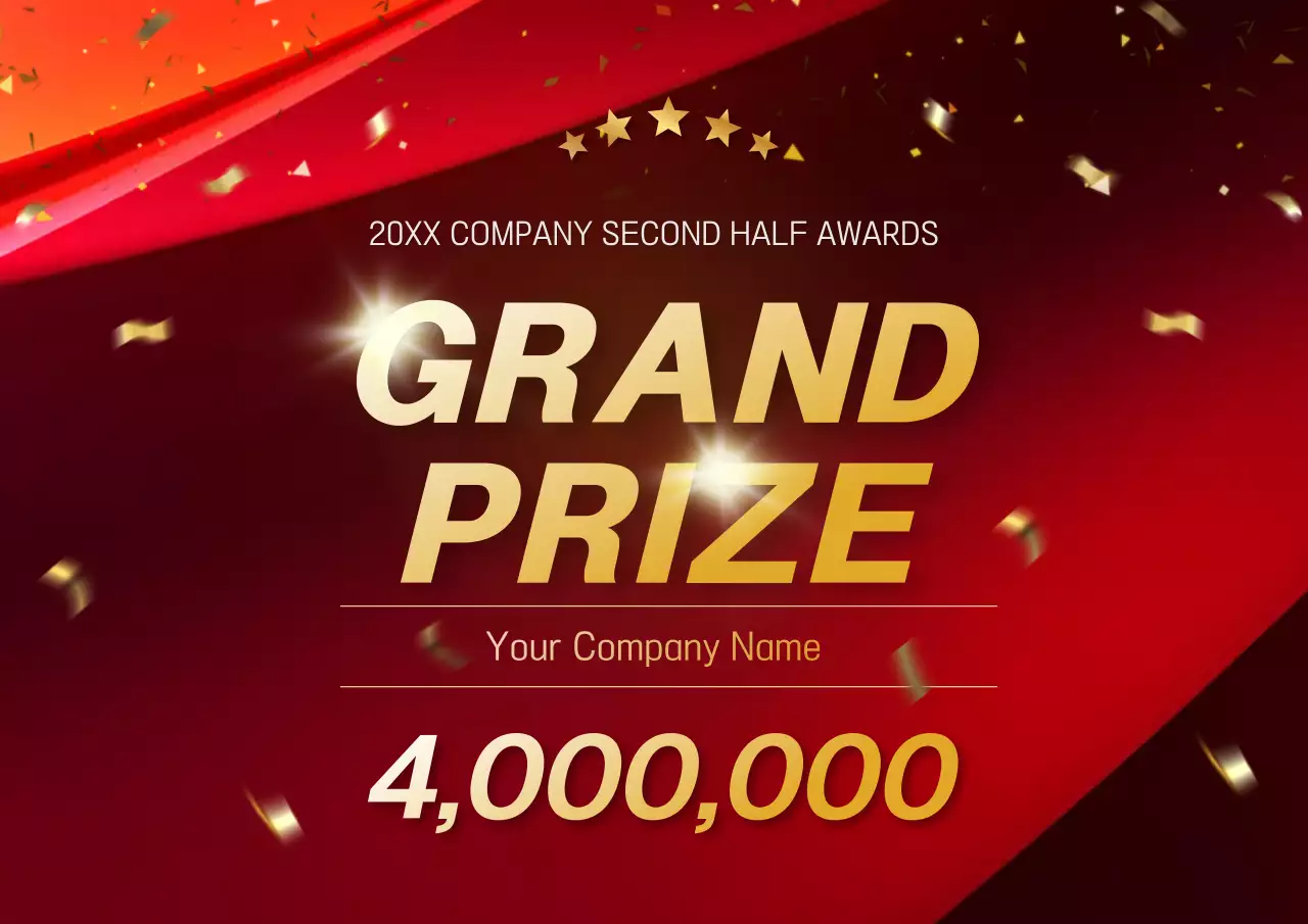 Red Elegant Award Announcement Poster