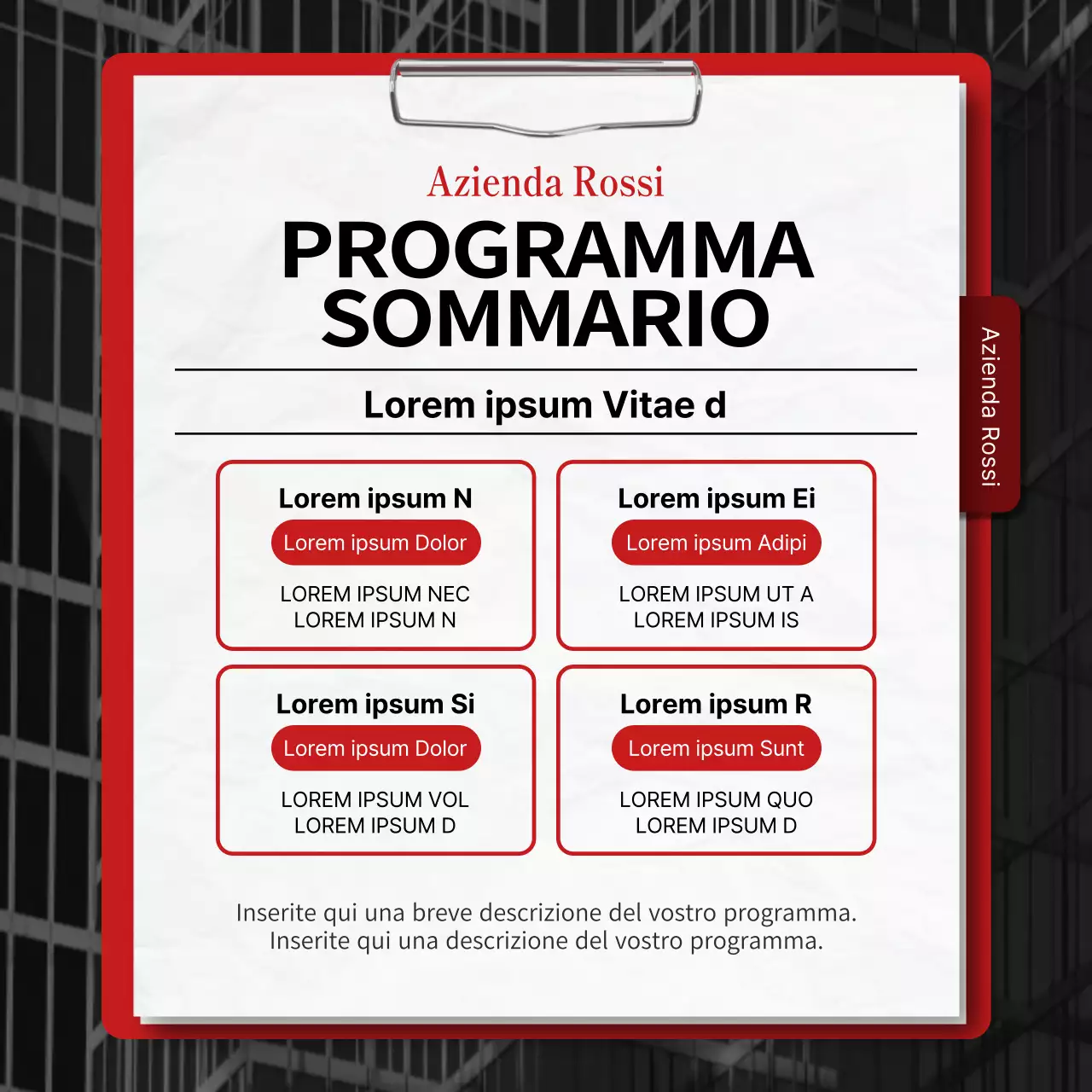 Promuovere un semplice concerto di discorsi rossi e blu