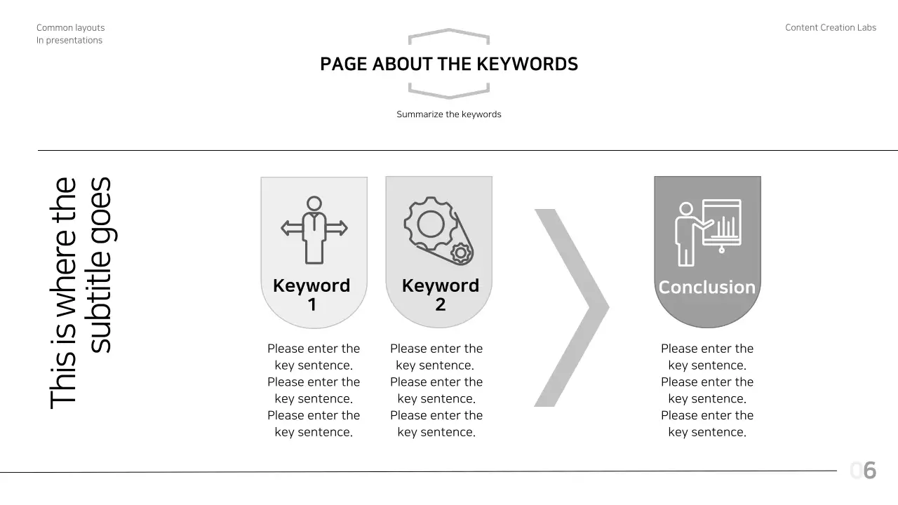 Black and white, modern layout report
