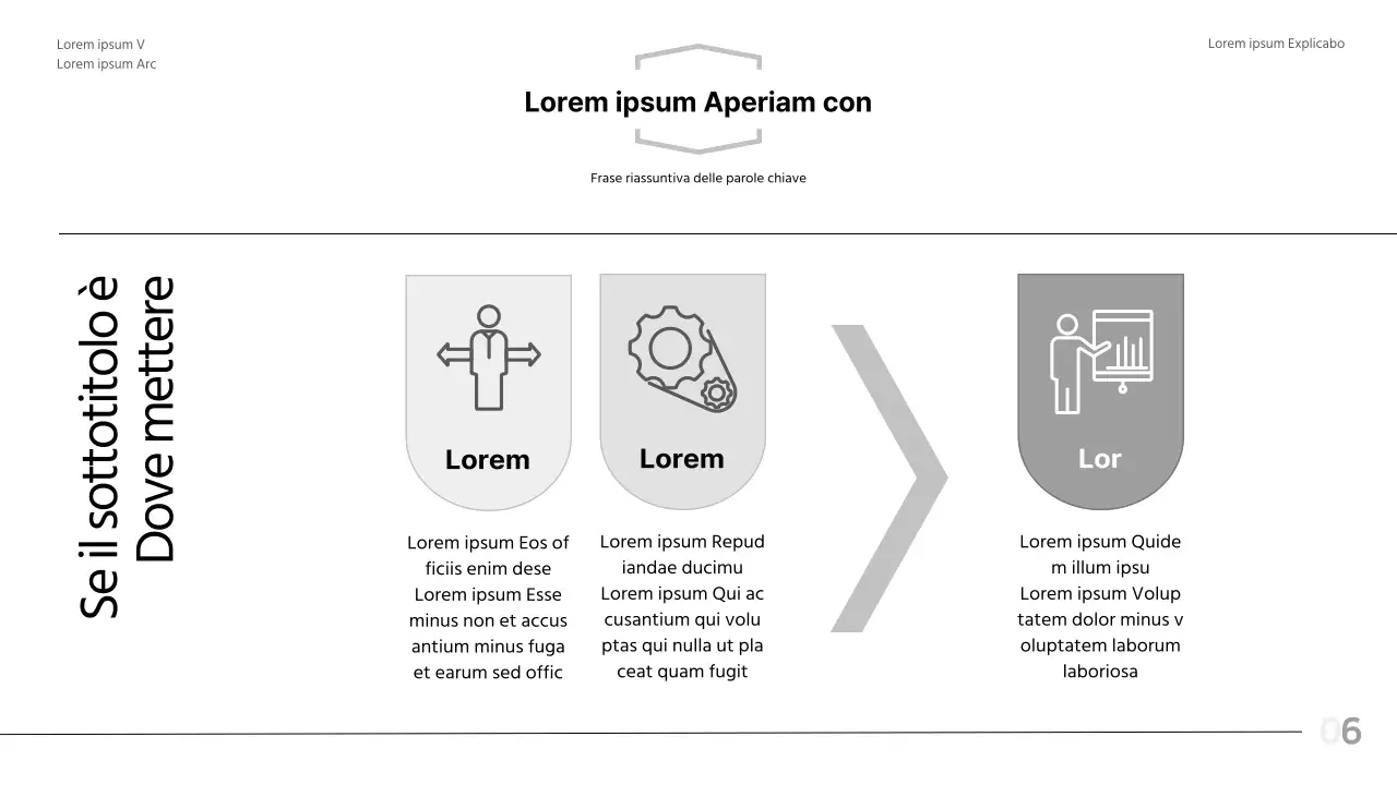 Rapporto in bianco e nero, layout moderno