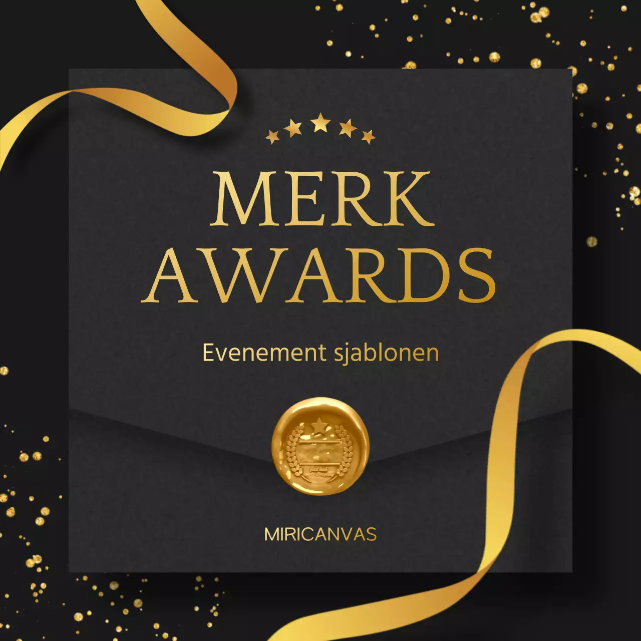 Maak reclame voor een luxe eindejaarsuitreiking in goud en zwart