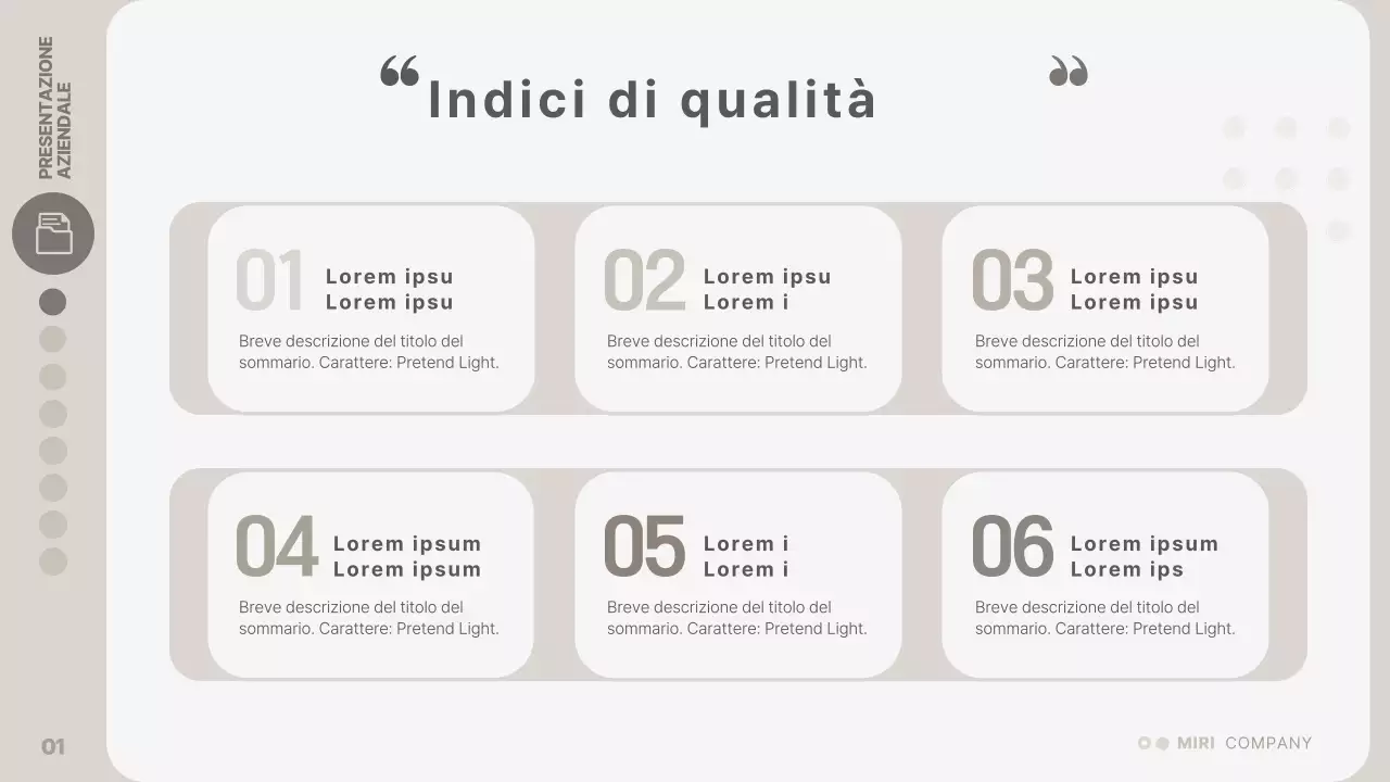 Relazione sul layout moderno in beige e grigio