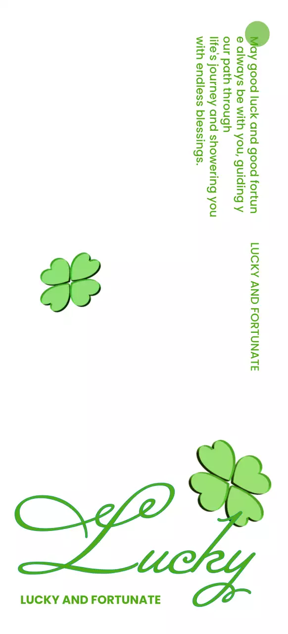 Green Lucky Four-Leaf Clover