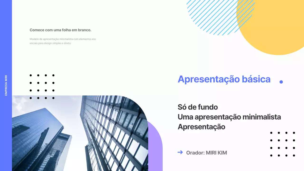Relatório de atividade geométrico em azul e amarelo