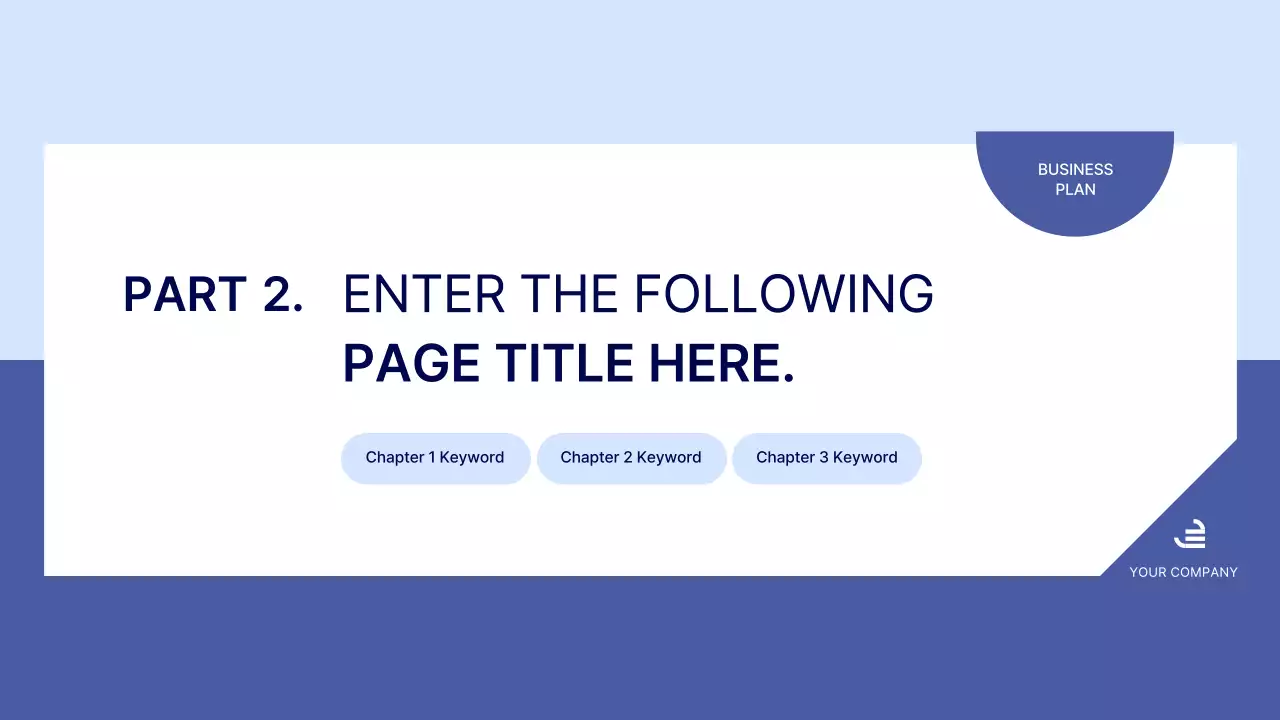 Blue Minimal Business Plan Document Presentation