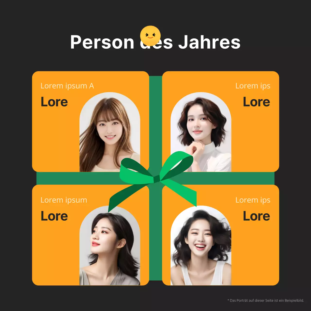 Tipps zum Jahresausklang für schwarz-orangefarbene Pop-Art