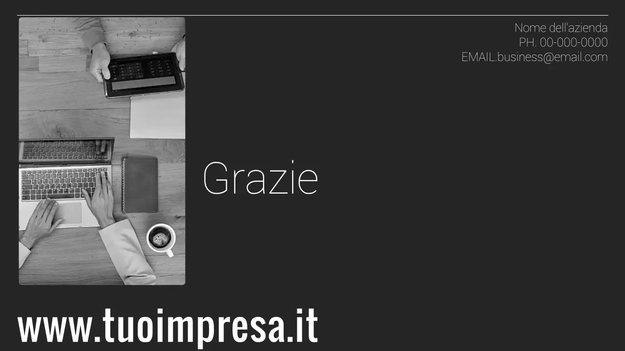 Relazione aziendale minimale in bianco e nero