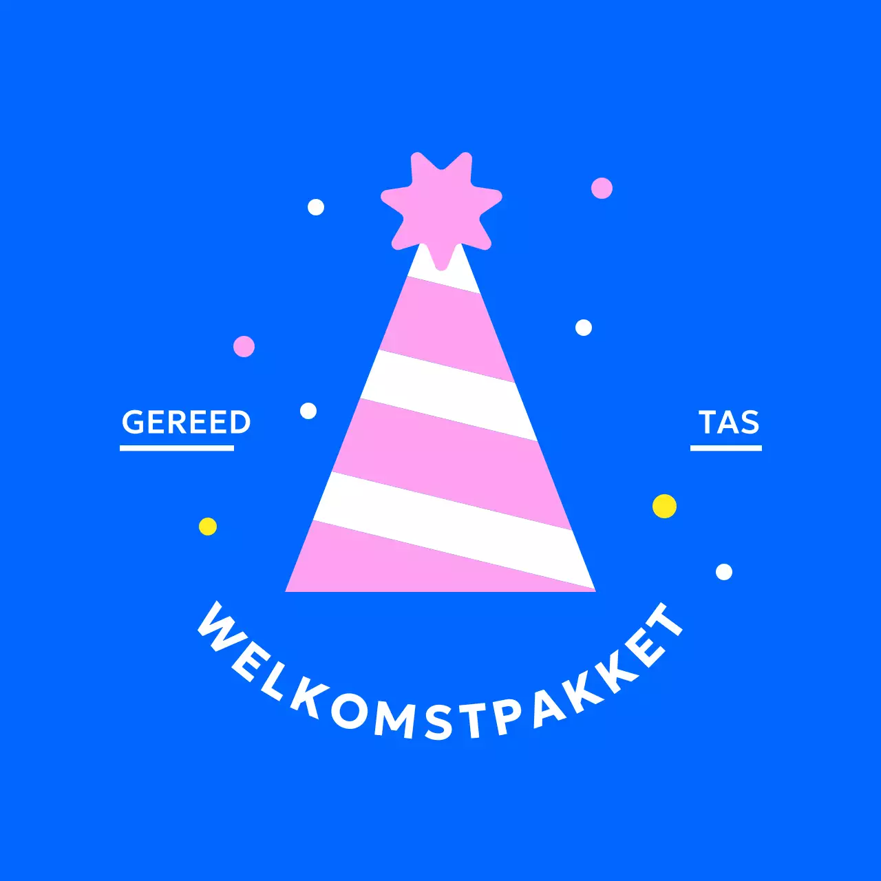 Rond stickerontwerp met een schattige hoge hoed