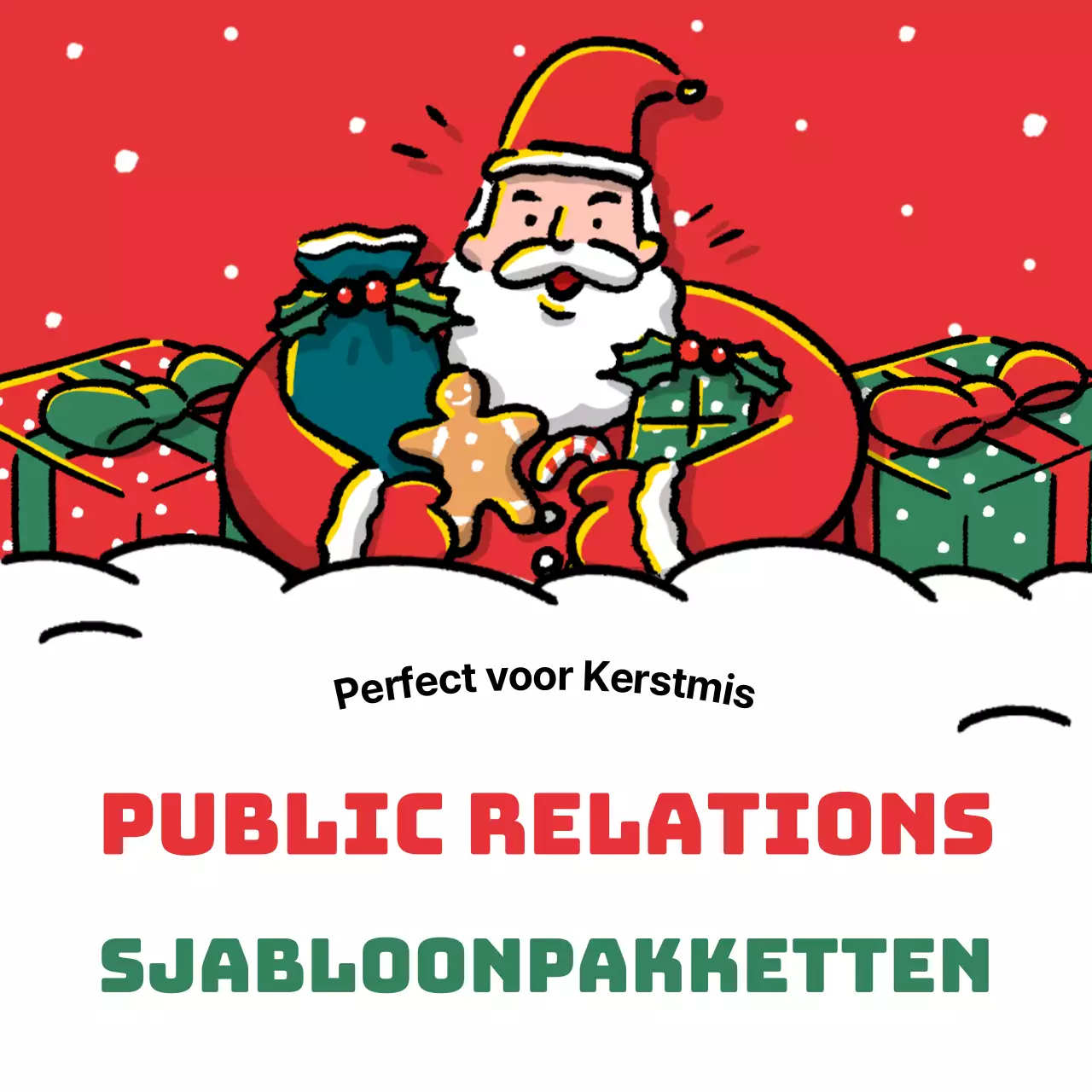 Promoot een rood en groen kerstsjabloon