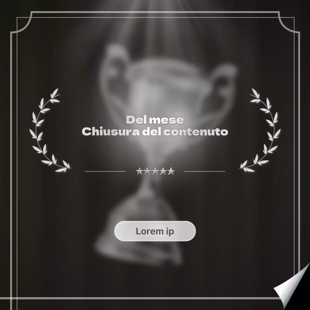 Annuncio di chiusura dal contenuto moderno in nero e argento