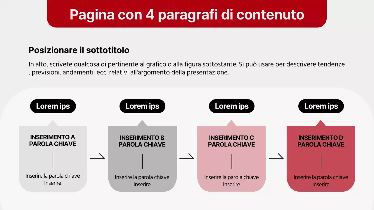 Semplice rapporto di layout rosso e grigio